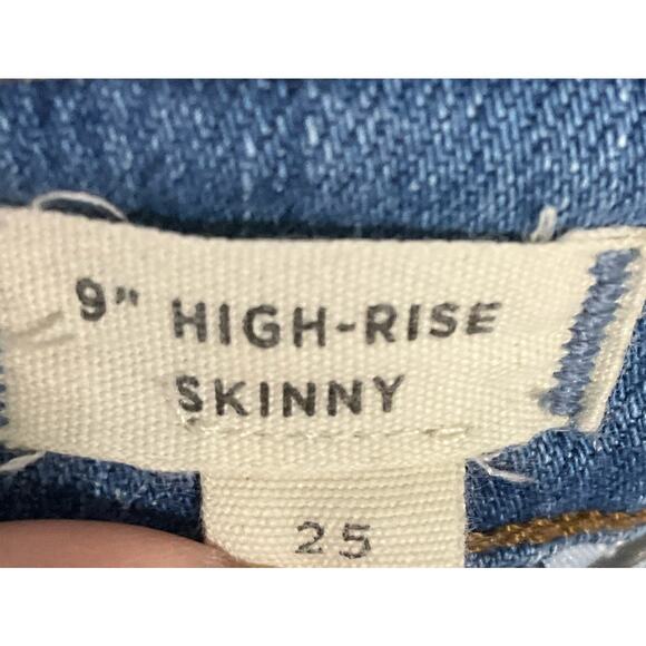 Madewell 9" in High Rise Skinny Seamed Step Hem Edition Raw Blue Jeans sz 25 NEW - Picture 11 of 12